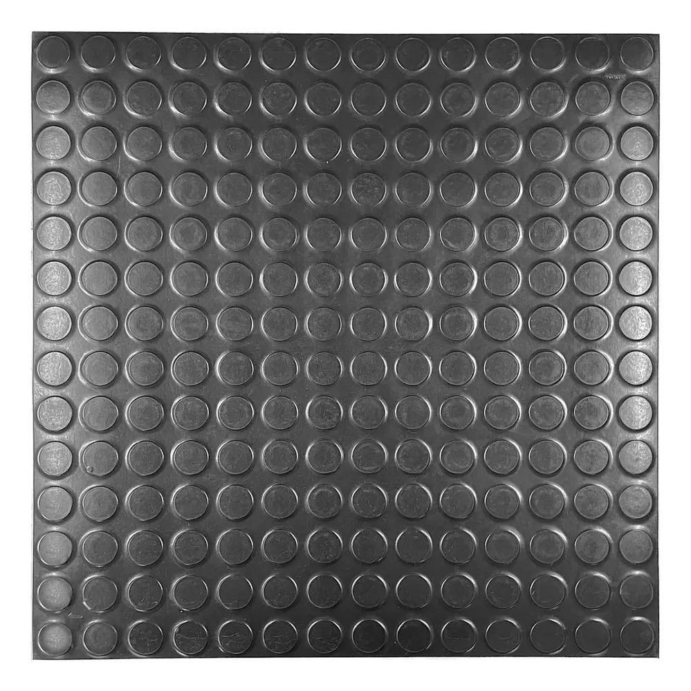 Piso Goma Baldosa Indelval Clasic Negro Saldo 50x50 3mm (x1) - Image 2
