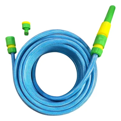 Manguera De Riego 1/2 Reforzada X 10mts + Accesorios Premium Celeste