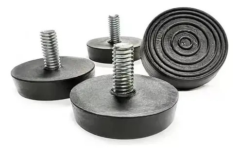 Pata De Goma Con Tornillo 3/8 (pack X 4 Unidades) Negro - Image 3
