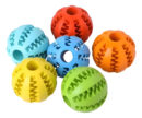 Juguete Mordillo Perros Pelota Porta Alimento 7cm 6 Unidades Multicolor