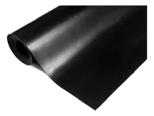 Piso De Goma Liso Negro 2mm 1mt Ancho Calidad Premium Negro Liso - Image 3