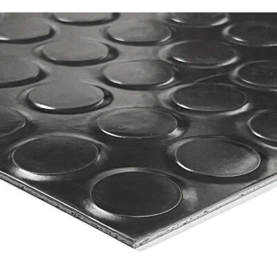 Piso Goma Baldosa Indelval Clasic Negro Saldo 50x50 3mm (x1)