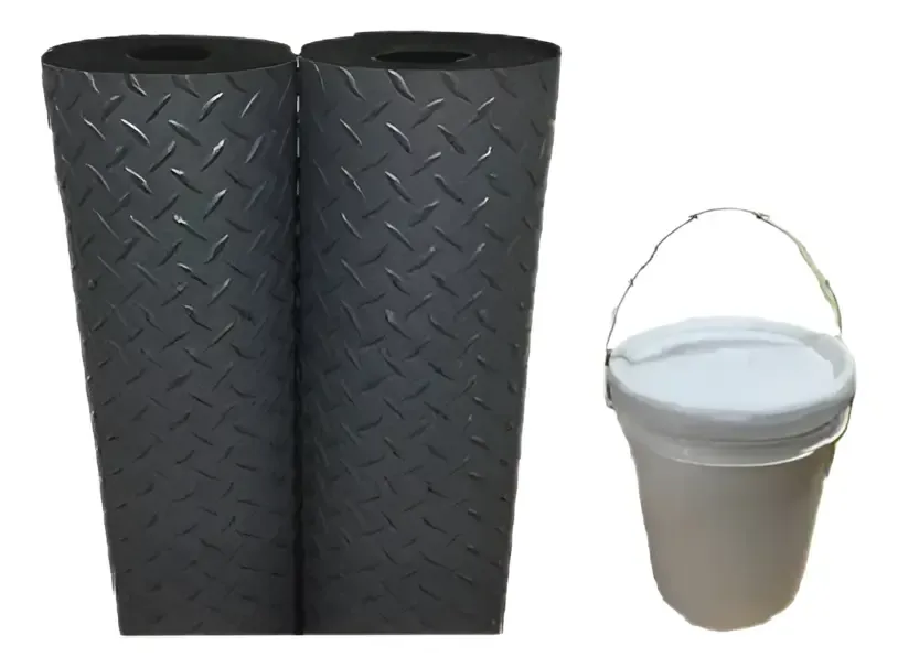 Combo Piso Semilla Gris Simil Goma 7.5m2 + Adhesivo!!