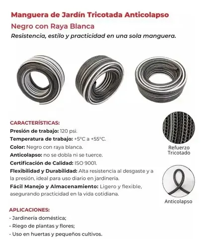 Manguera Riego Anticolapsable Reforzada 1/2 X 15mts Multivia - Image 9