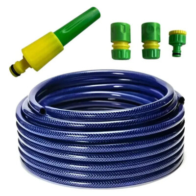 Manguera De Riego Trenzada Con Accesorios 1/2  X 25mts Azul