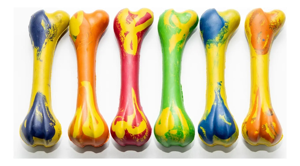 Hueso De Goma Grande Caucho Natural Pack X3 Unidades Multicolor - Image 2