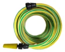 Manguera Riego Jardin Forzada 1/2 13mm X 50mts + Acoples Verde/amarillo
