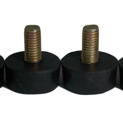 Pata De Goma Tornillo Metrico 10mm (200 Unidades) Negro