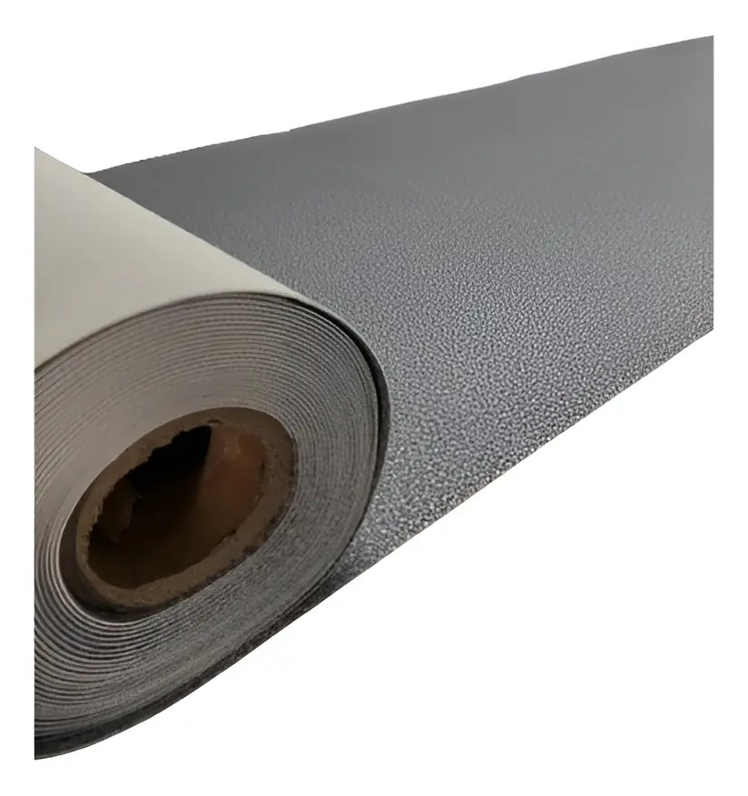 Piso Simil Goma 2mm Alto Tránsito Colectivos X Rollo(15mt2) Gris Oscuro - Image 3