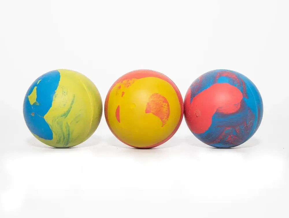 Pelota Y Hueso De Caucho Goma Combo Juguete Perro N 2 Multicolor - Image 3