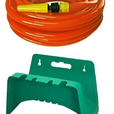 Manguera De Riego 1/2 X 10mts + Soporte Porta Manguera      Naranja