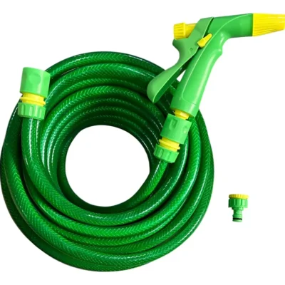Manguera De Riego 1/2 Trenzada Reforzada X 20mts + Accesorio Verde