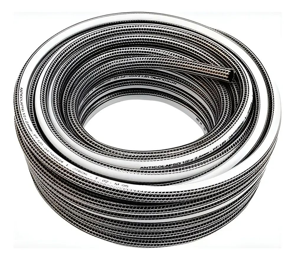 Manguera Riego Anticolapsable 3/4 20 Mts Reforzada Premium Blanco Y Negro
