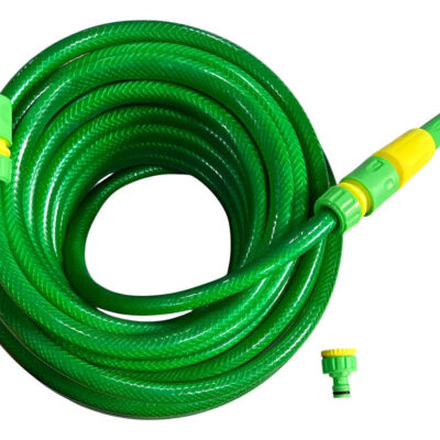 Manguera De Riego 1/2 Trenzada Reforzada X 20mts + Accesorio Celeste