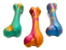 Hueso De Goma Grande Caucho Natural Pack X3 Unidades Multicolor