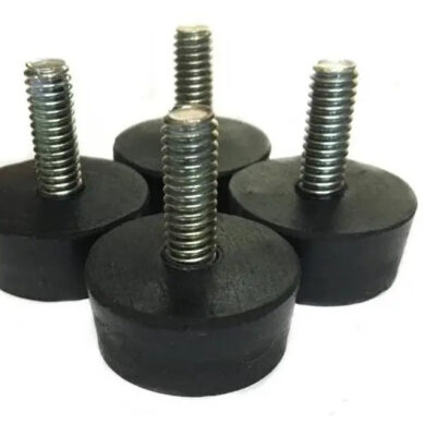 Pata De Goma Con Tornillo 5/16 (x 4 Unidades) Art 511 Negro