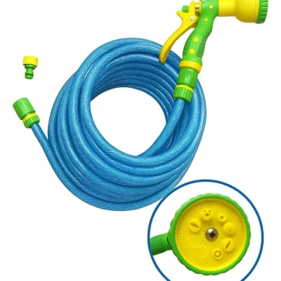 Manguera De Riego 1/2 Reforzada X 50mts + Accesorios Premium Celeste