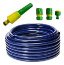 Manguera De Riego 3/4 Trenzada Reforzada X 50mts + Accesorio Azul
