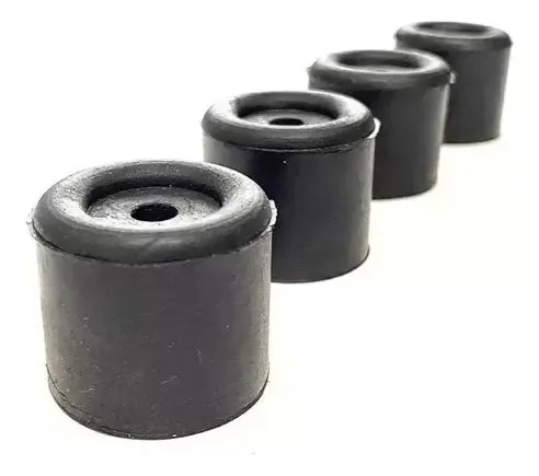 Tope Pata De Goma Puerta 29 X 40 X 6mm (pack X 100) Art. 771 Negro Cilindrica - Image 2