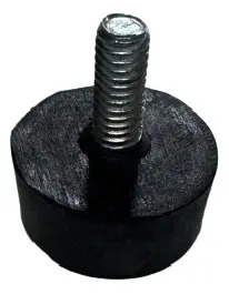 Pata De Goma Con Tornillo 5/16 (x 4 Unidades) Art 511 Negro - Image 3