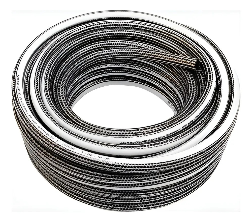 Manguera Riego Anticolapsable 3/4 25 Mts Reforzada Premium Gris