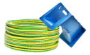 Manguera De Riego 1/2 Pvc Virgen X 25 Mts + Porta Manguera  Tricolor