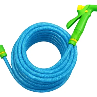 Manguera De Riego 1/2 Reforzada X 50mts + Kit De Accesorios Celeste