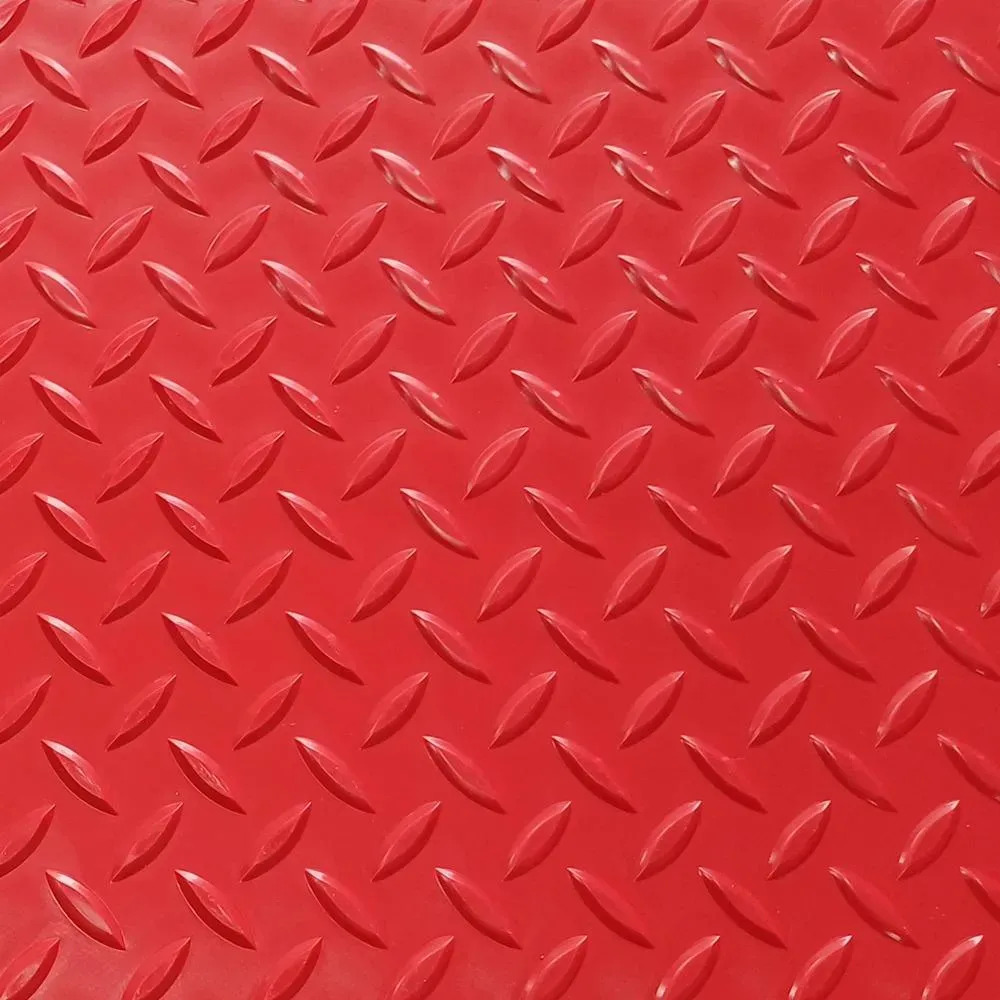 Piso Goma/pvc Semilla Melon Ignifugo 3mm Rojo 1m Ancho X 5mt Rojo Semilla