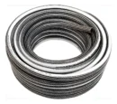 Manguera Riego Anticolapsable 3/4 50 Mts Reforzada Premium Blanco Y Negro