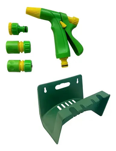 Pistola De Riego Kit + Acc. Acople Rapido + Porta Manguera - Image 7