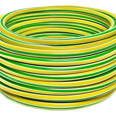 Manguera De Riego 1/2 Pvc Virgen Reforzada Rollo X 15 Mts Verde/amarillo
