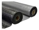 Piso Moneda Simil Goma Rollo 5m X 1.50m Negro Pvc 7.5m2