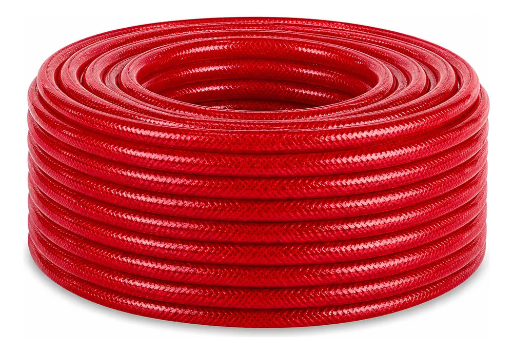 Manguera Roja Compresor Agua/aire 1 Pulgada 300lbs X 25mts Rojo