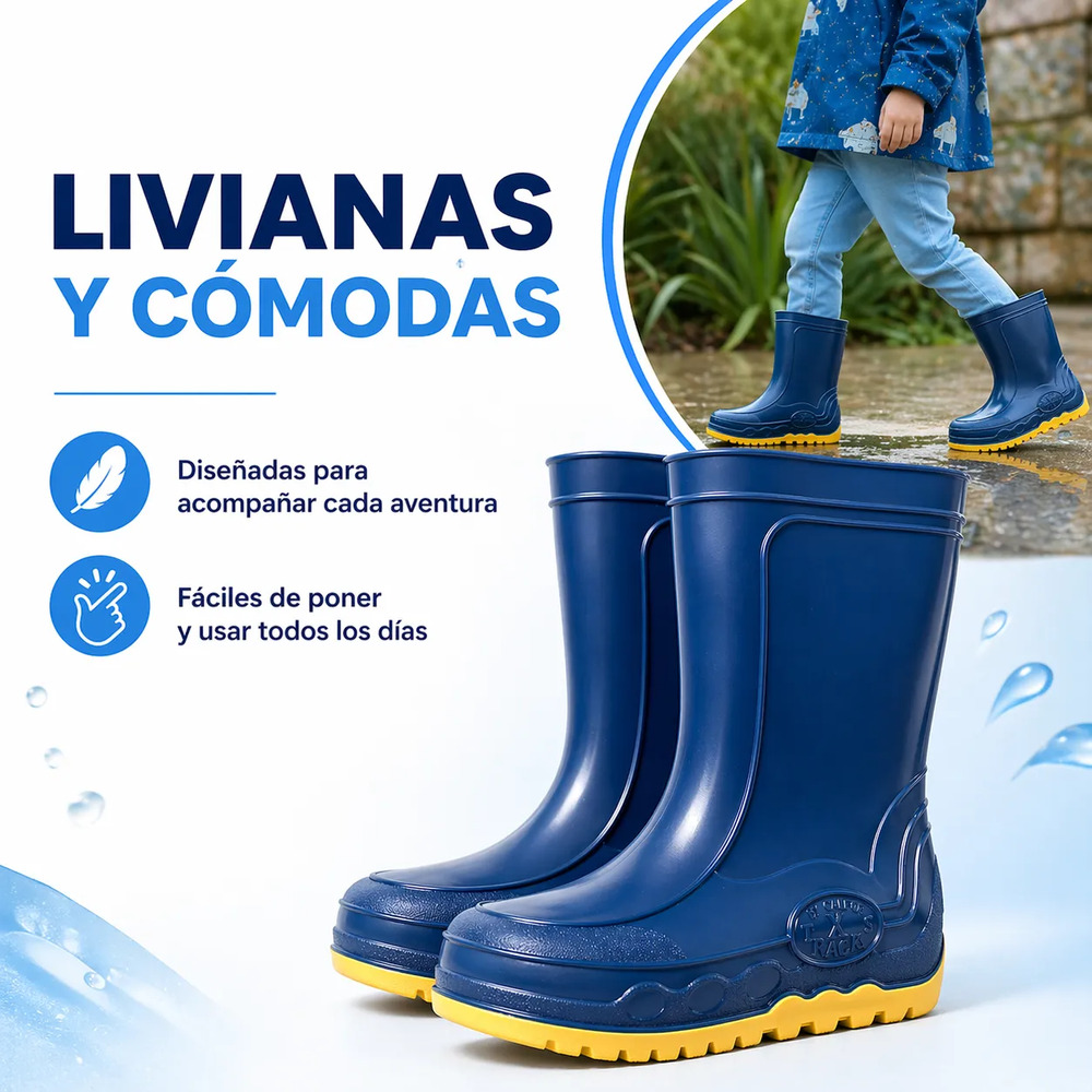 Bota De Lluvia Para Niños Calfor X Tracks Del 21 Al 34 - Image 7