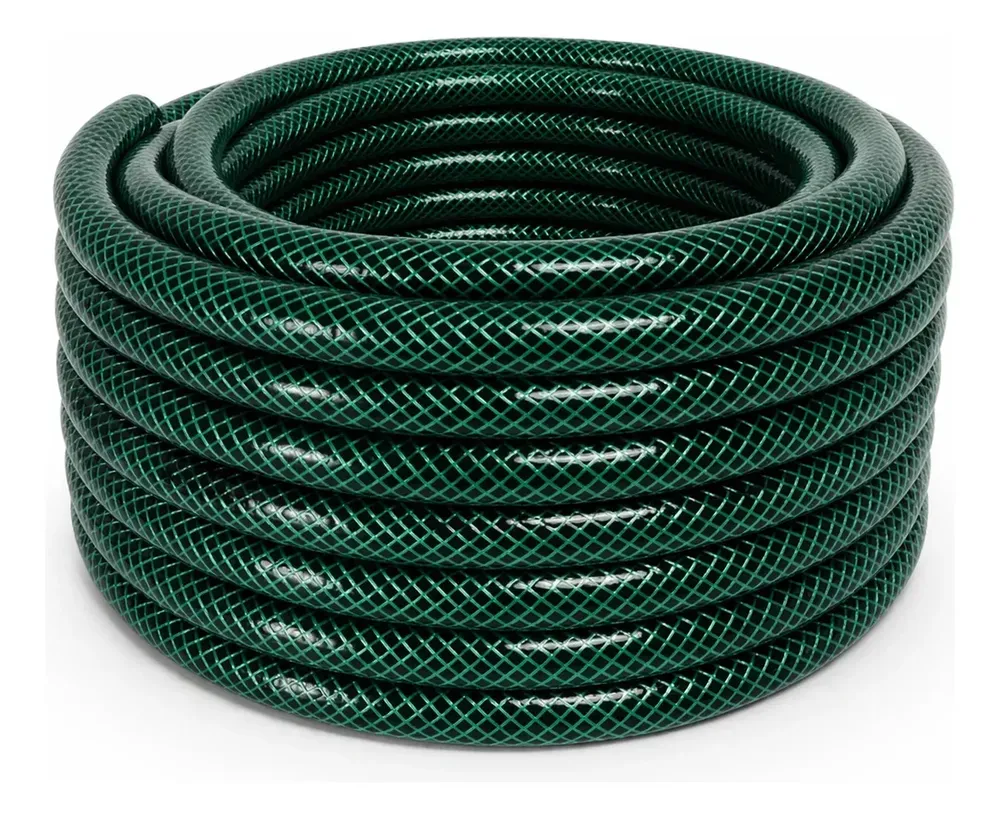 Manguera Riego Pvc 3/4 25m Reforzada Trenzada Odranid Jardín Verde