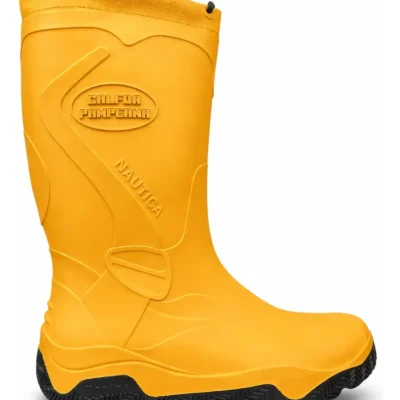 Bota De Lluvia Náutica Marine Calfor Pampeana Cuello Cordon