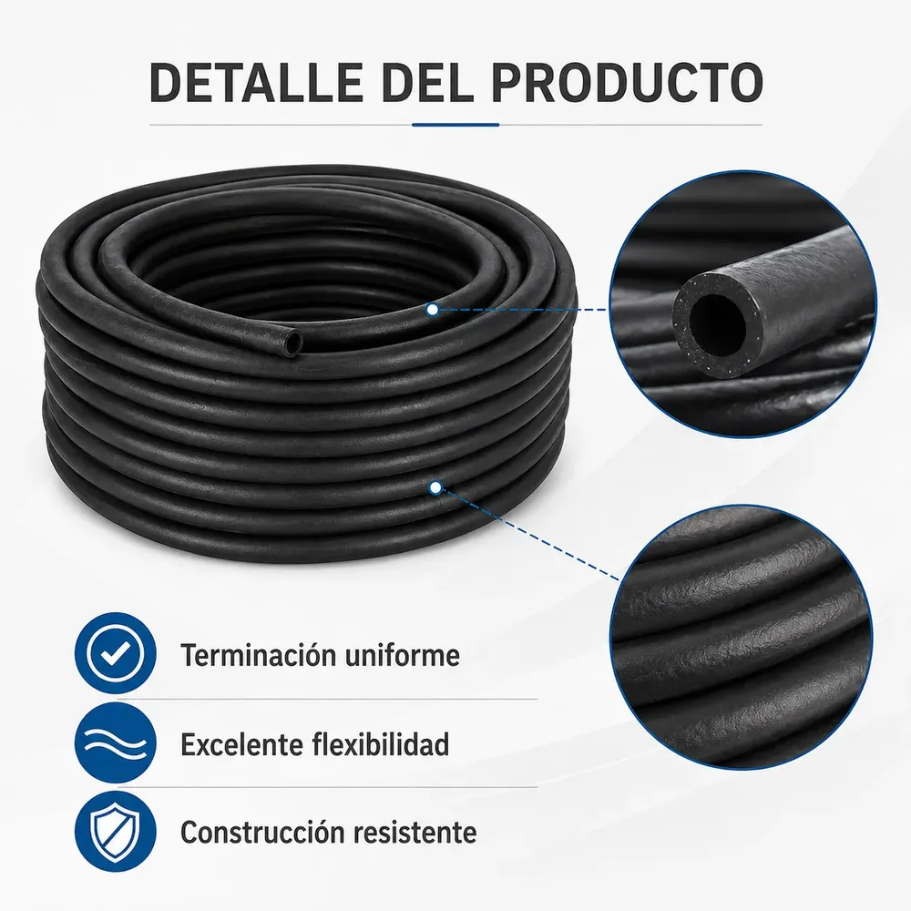 Manguera Caño Para Gas Envasado 8 Mm X 15 Metros Negro - Image 2