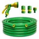 Manguera De Riego Trenzada 1/2 X 20mts + Kit Accesorio Verde Verde
