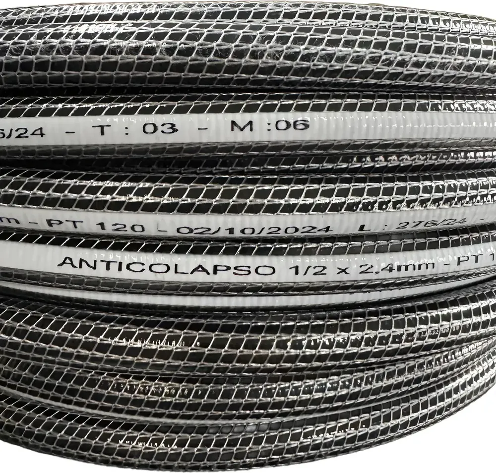 Manguera De Agua Trenzada Anticolapso Y Antitorsión Odranid De 1/2 X 25 M Blanco Negro - Image 2